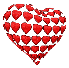Gif animé coeur éclatant